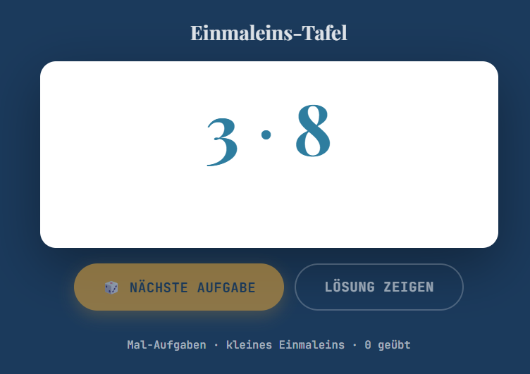 Einmaleins üben – online und kostenlos